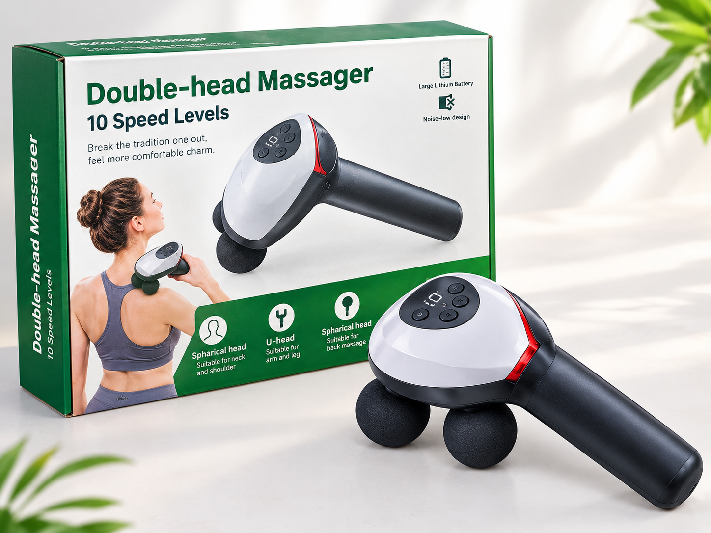 Double-Head Massager – 10 Speed Levels - Image 3